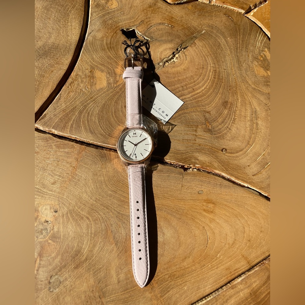 NWT pale pink and rose gold MVMT watch